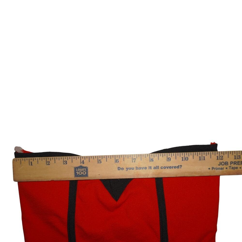 Y2K Red Strapless Corset Peplum Top High Low Hem Burlesque Coquette M - Picture 11 of 14